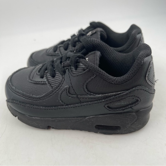 Nike Infant Air Max 90 LTR Triple Black Casual Athletic Shoes - Size 7 C - Picture 10 of 11